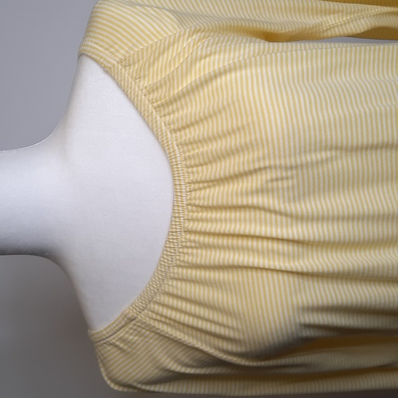 Ann Taylor Yellow & White Striped Peasant-style Jersey Shirt, Size S (NWOT) - Picture 2 of 6